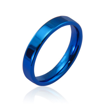 Korean Tungsten Ring Glossy Ring Blue Tungsten Steel Rings